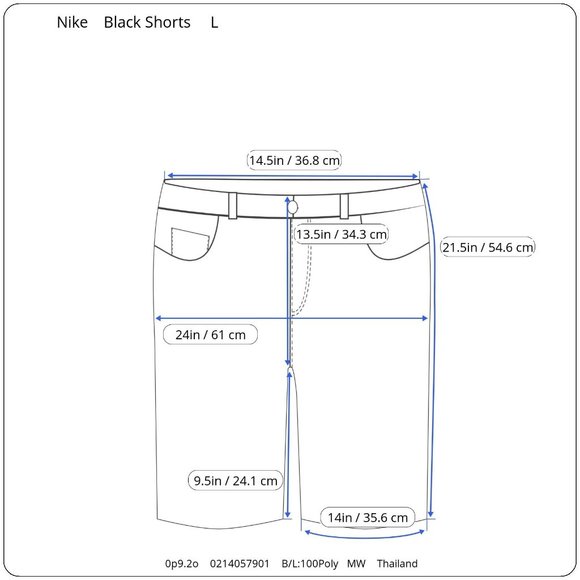 Nike Mens Athletic Shorts L Black Lined Elastic Waist Drawstring Swoosh Logo - Picture 7 of 7